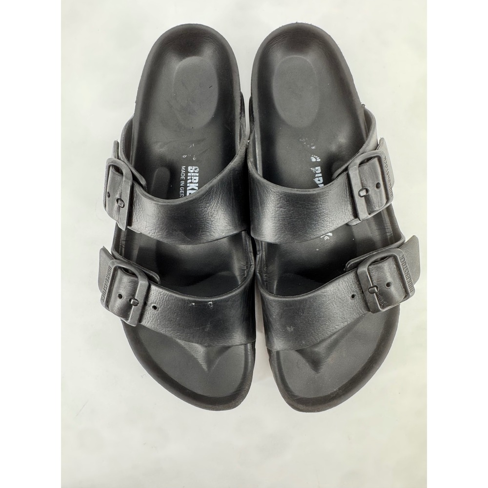 Birkenstock Arizona Exquisite Black Leather Sandals Slides 39 L8 M6